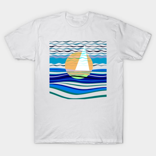 Sailing Geometry T-Shirt by Sailfaster Designs